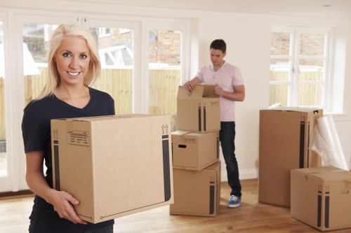Experienced packing team handling fragile items