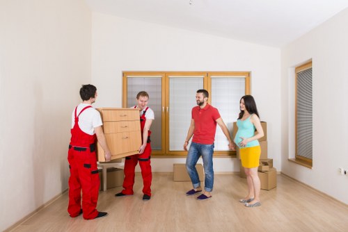 Organized unpacking and setup in a new home
