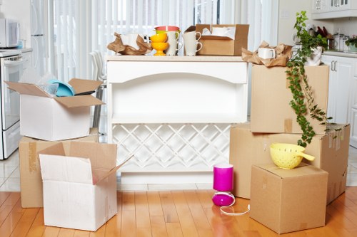 Organized packing of office equipment for relocation