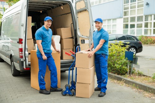 Handling and securing office equipment during move