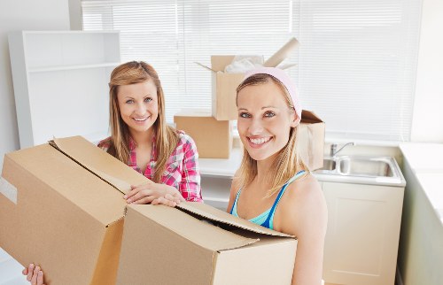 Customers unpacking at new home